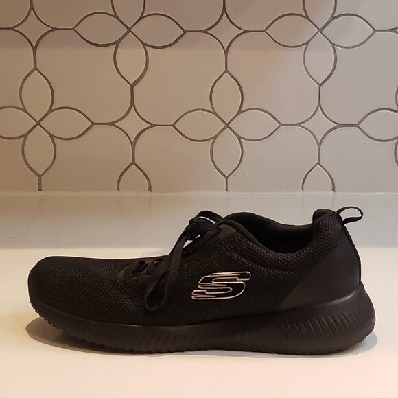 Sketchers Black Memory Foam Lite Weight Lace Up Sneakers Size 8 1/2 - Picture 6 of 11